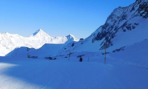 Skihochtour Allalinhorn - auf dem Weg zur Britanniahütte