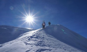 Skihochtour Strahlhorn - über den Gipfelgrat