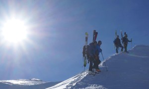 Skihochtour Strahlhorn - über den Gipfelgrat