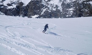 Skihochtour Strahlhorn - Abfahrt über Allalingletscher