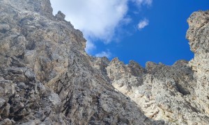 Klettersteig Plattkofel - steiler Aufstieg