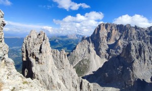 Klettersteig Plattkofel - im Steig Ausblick